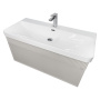 Тумба с раковиной Comforty Мадрид 110 см 00-00020148 подвесная серый шелк