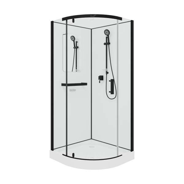 Душевая кабина Ceruttispa 90x205 KORRA90B профиль черный