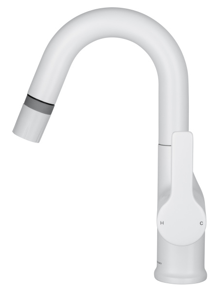 Смеситель для раковины Wonzon & Woghand WW-FE01L212-MW белый матовый