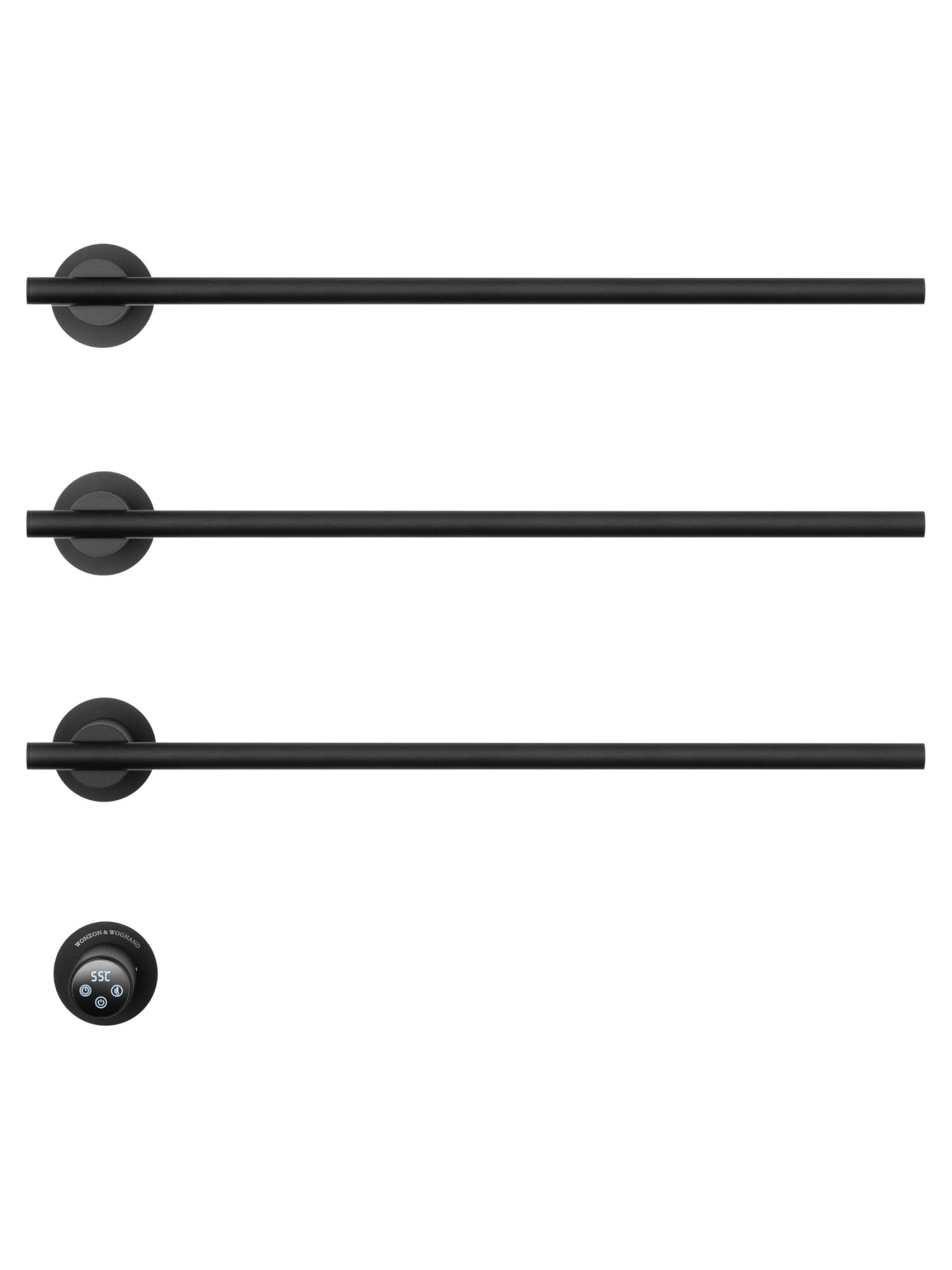 Полотенцесушитель электрический Wonzon & Woghand Dortmund WW-A363-MB встраиваемый черный матовый