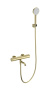 Смеситель для ванны с душем с термостатом и гарнитуром Wonzon & Woghand Inn WW-A2006-A1-BG золото брашированный