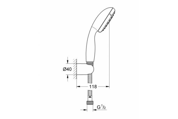 Душевой набор  Grohe Tempesta new 2780310E хром Душевой набор  Grohe Tempesta new 2780310E хром