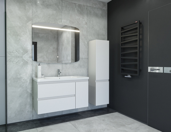 Тумба под раковину Caprigo Forte 100 см 36115R-SF027 подвесная белая