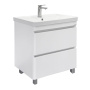 Тумба с раковиной Comforty Валдай 80 см 00-00019070 напольная белая