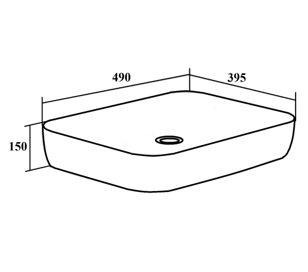 Раковина Runo Cuatro 50 см 00-00001365 накладная
