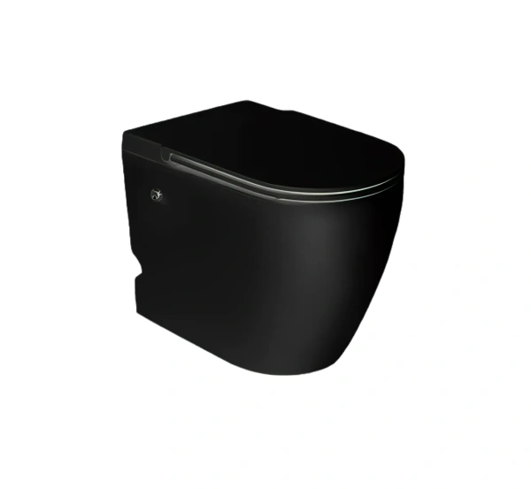 Унитаз приставной импульсного смыва безободковый Cerutti Spa SELLA Pulse MB CT10199 черный матовый с сиденьем микролифт Унитаз приставной импульсного смыва безободковый Cerutti Spa SELLA Pulse MB CT10199 черный матовый с сиденьем микролифт