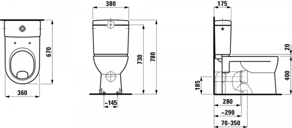 Чаша Laufen Pro напольная 8249590000001 Чаша Laufen Pro напольная 8249590000001