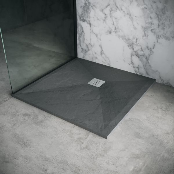 Душевой поддон каменный 90x90 Grossman Strong GR-S29090Q графит Душевой поддон каменный 90x90 Grossman Strong GR-S29090Q графит
