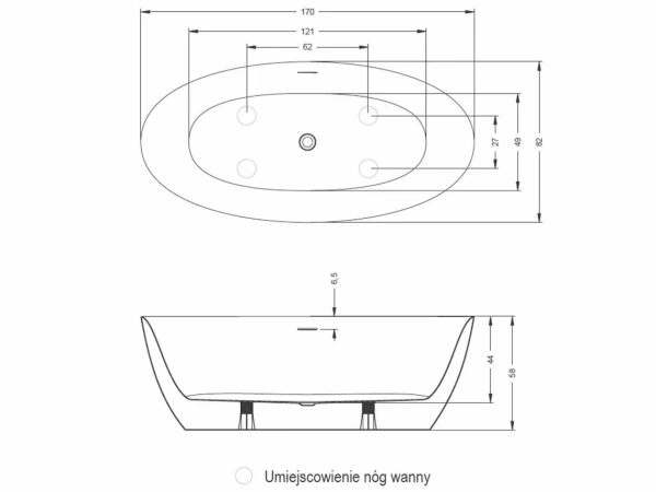 Ванна акриловая Riho Beta 170x80 B093001005