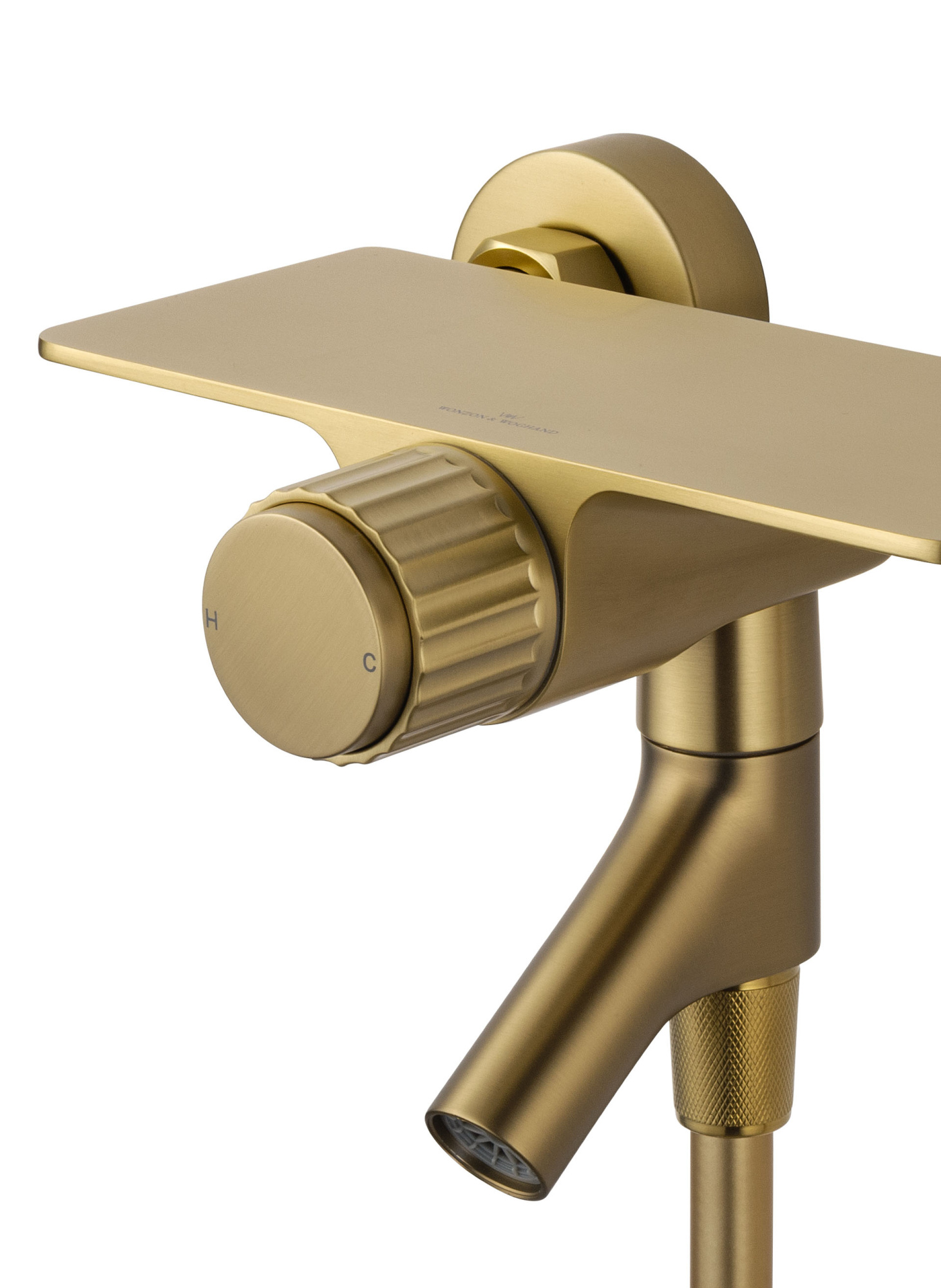 Смеситель для ванны с душем и гарнитуром Wonzon & Woghand Click WW-FE05L221-BG золото брашированный