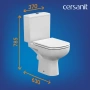 Унитаз-компакт Cersanit Colour S-KO-COL011-3/5-COn-DL-w безободковый с микролифтом