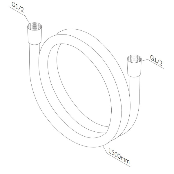 Душевой шланг AM.PM F0415B22 черный матовый