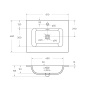 Мебельная раковина Cezares Eco 60 см CZR-8073-60