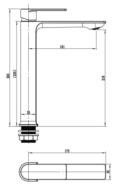 Смеситель для раковины Voda Neva NV25M хром