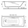 Ванна стальная Roca Princess-N 160x75 с отверстиями для ручек 2,4мм anti-slip 2203E0000 Ванна стальная Roca Princess-N 160x75 с отверстиями для ручек 2,4мм anti-slip 2203E0000