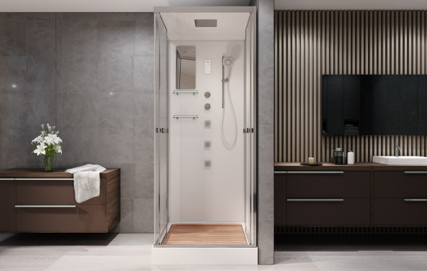 Душевая кабина AvaCan 80x80 V8015 профиль хром