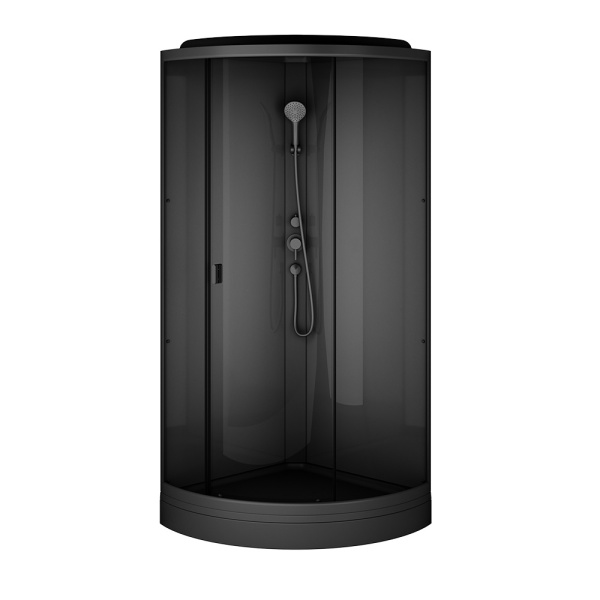 Душевая кабина 90х90 см AM.PM Gem W90C-401-090BT профиль черный стекло прозрачное Душевая кабина 90х90 см AM.PM Gem W90C-401-090BT профиль черный стекло прозрачное