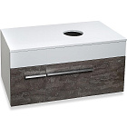 Тумба под раковину Runo Вудлайн 85 см 00-00001343 подвесная железный камень, белый