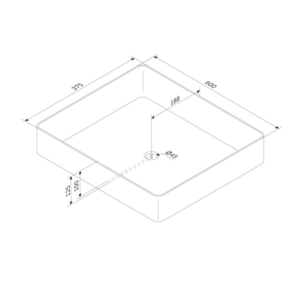 Раковина Am.Pm Func 60 см M8FWCC10600WG накладная