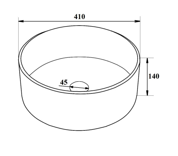 Раковина Runo Palla 40 см 00-00001358 накладная