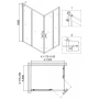 Душевое ограждение 120х80 NIAGARA Nova NG-6610-08 без поддона Душевое ограждение 120х80 NIAGARA Nova NG-6610-08 без поддона