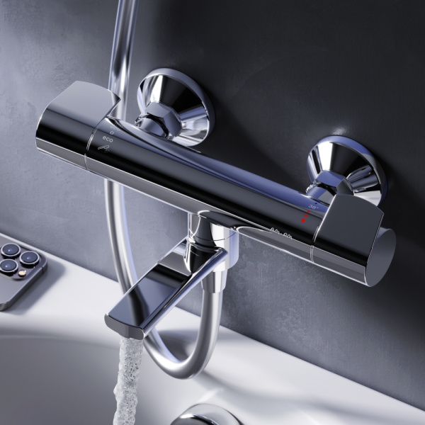 Смеситель для ванны с термостатом Am.Pm X-Joy F85A50000 хром глянцевый