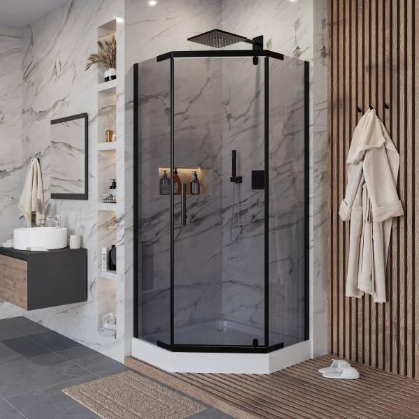 Душевой уголок 90x90 Niagara Eco NG-009-14DT низкий поддон стекло тонированное Душевой уголок 90x90 Niagara Eco NG-009-14DT низкий поддон стекло тонированное