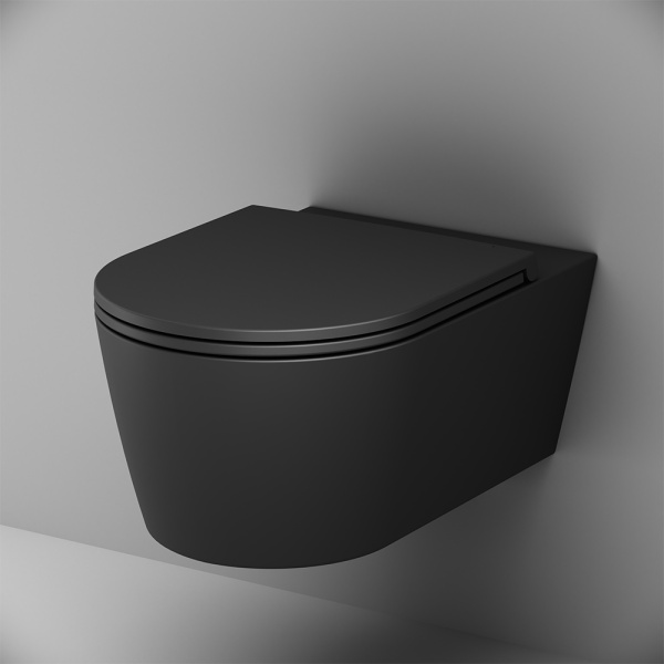 Унитаз подвесной FlashClean с сиденьем микролифт матовый AM.PM Func C8F1701MBSC Унитаз подвесной FlashClean с сиденьем микролифт матовый AM.PM Func C8F1701MBSC