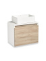 Тумба под раковину Runo Бари 50 см 00-00001373 подвесная крафт дуб
