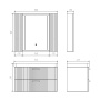 Шкаф зеркальный Comforty Ангара 90 см 00-00019939 дуб темно-коричневый с подсветкой