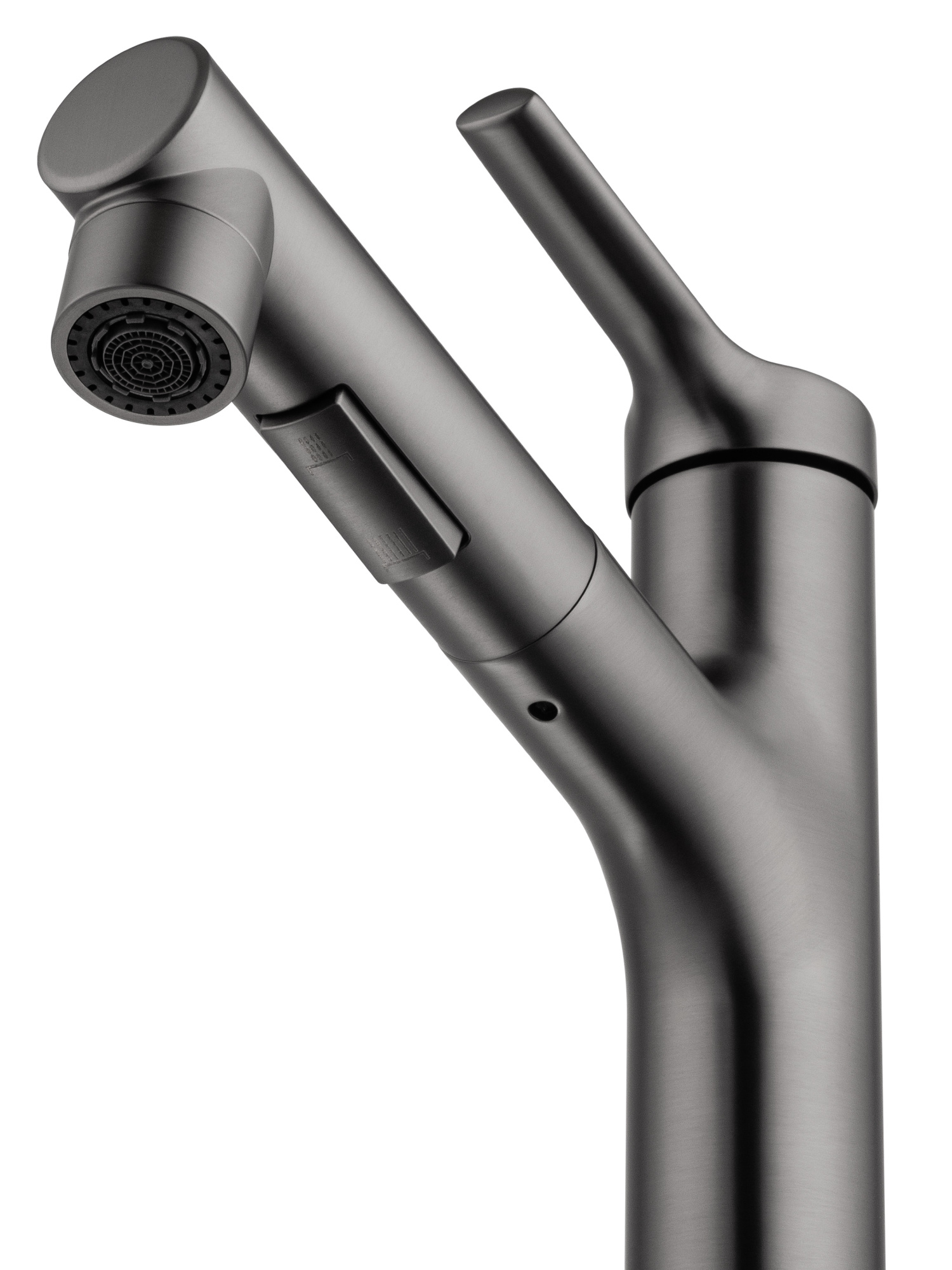 Смеситель для раковины с гигиеническим душем Wonzon & Woghand WW-A40862-BGG темный графит брашированный