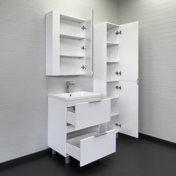 Тумба с раковиной Comforty Лима 60 см 00-00019173 напольная белая