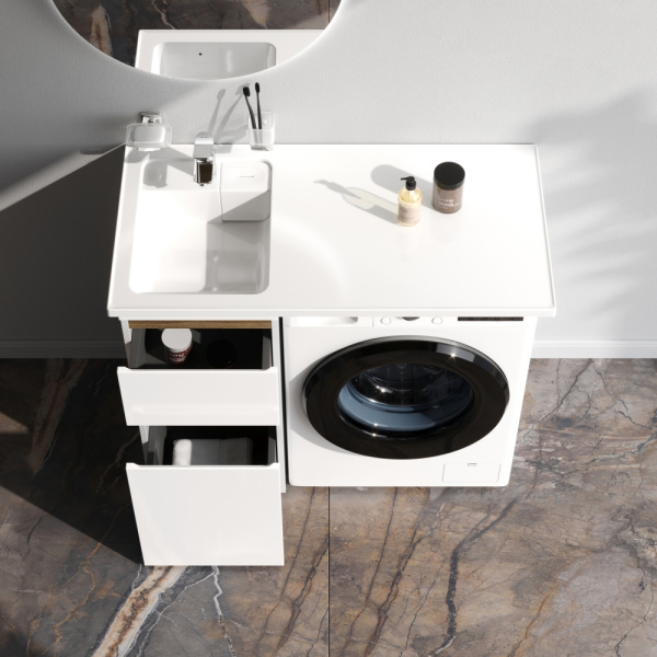 Тумба под раковину Am.Pm X-Joy 35 см M85AFSX0402WG напольная белый, светлое дерево