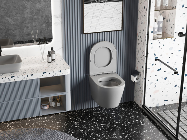 Унитаз Abber Bequem AC1102MG подвесной с микролифтом