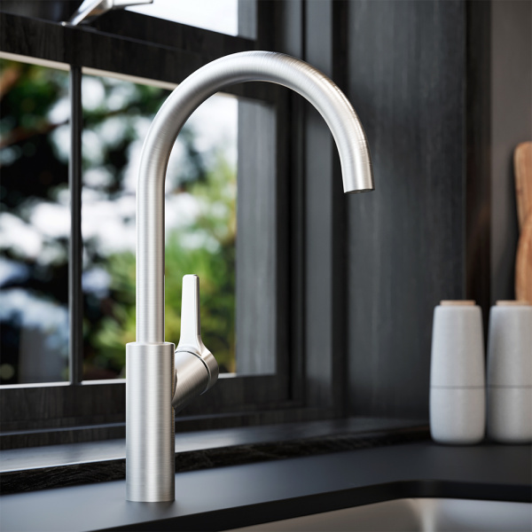 Смеситель для кухонной мойки Damixa Eclipse 310720400 никель матовый