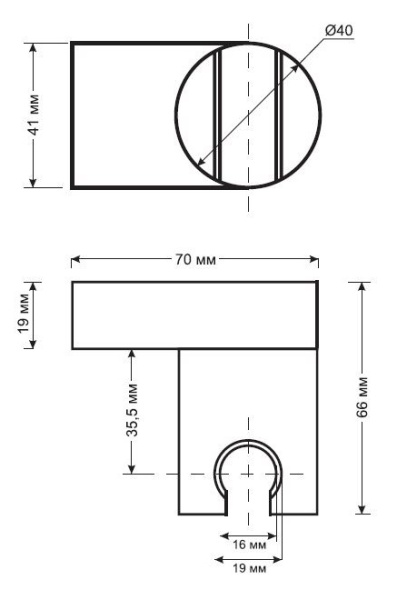Держатель душевой лейки Esko SH405 хром глянцевый