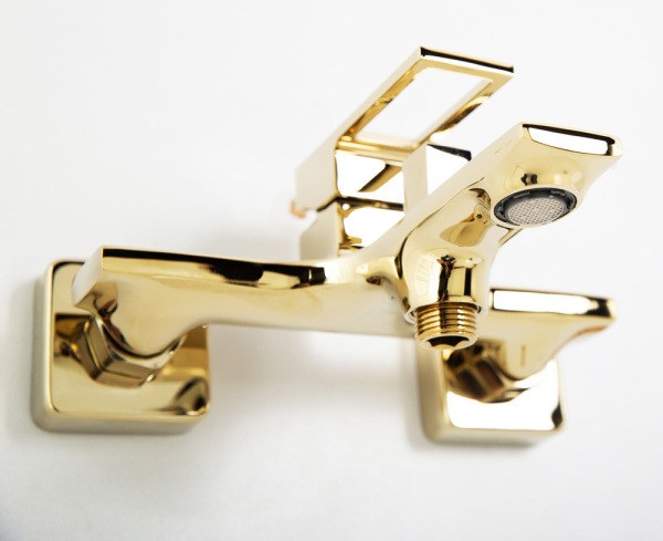 Смеситель для ванны BelBagno Luce LUC-VAS-ORO золото глянцевый