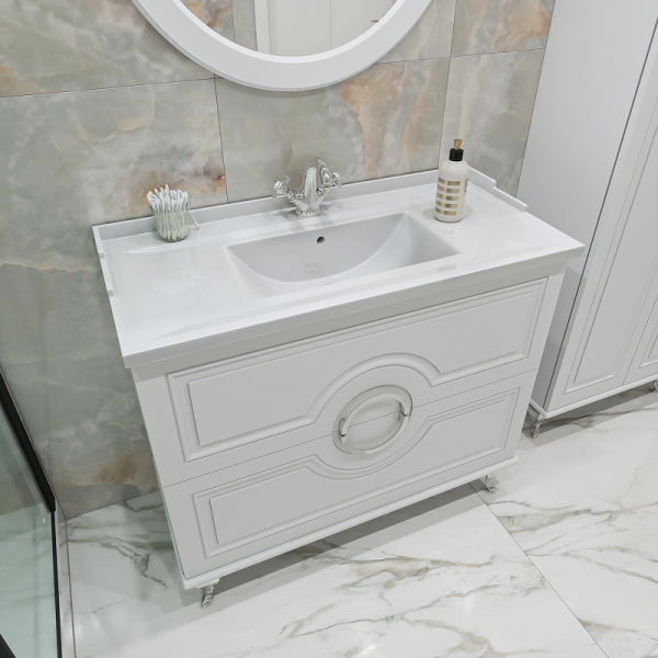 Тумба под раковину Caprigo Valletta 100 см 35319-SF027 напольная белая