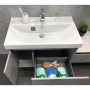 Тумба с раковиной Comforty Осло 80 см 00-00000836 подвесная бетон светлый