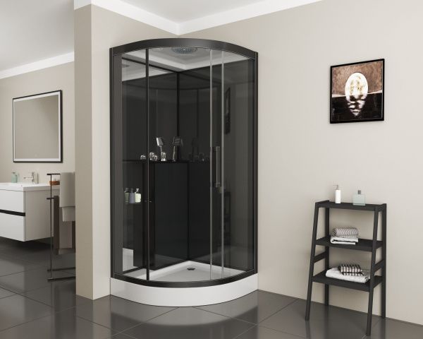 Душевая кабина 100x100 GROSSMAN GR260 стекло прозрачное профиль черный Душевая кабина 100x100 GROSSMAN GR260 стекло прозрачное профиль черный