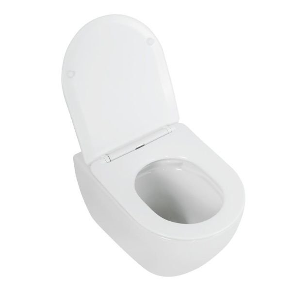 Унитаз подвесной безободковый с сиденьем  Cezares STYLUS CZR-6601-TH-TOR/CZR-2316-SC Унитаз подвесной безободковый с сиденьем  Cezares STYLUS CZR-6601-TH-TOR/CZR-2316-SC