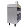 Тумба с раковиной Comforty Асти 60 см 00-00019190 напольная бетон светлый