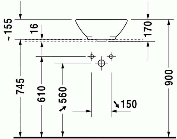 Раковина чаша 42 см DURAVIT BACINO 0325420000 Раковина чаша 42 см DURAVIT BACINO 0325420000