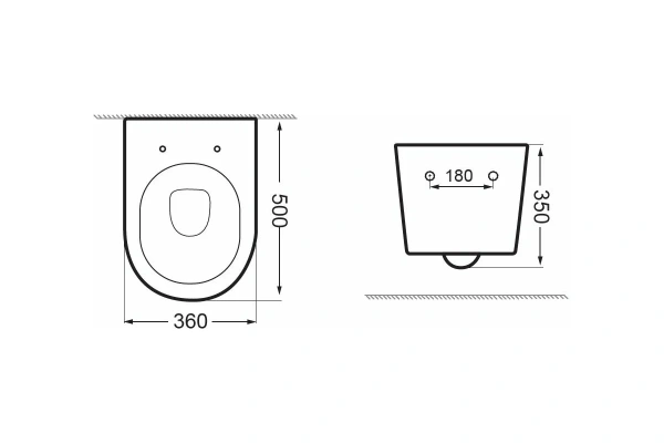 Унитаз подвесной Aquanet ZV-2 безободковый с микролифтом