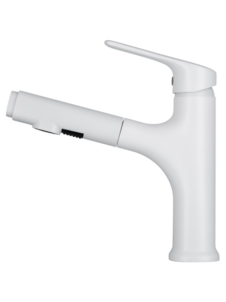 Смеситель для раковины с гигиеническим душем Wonzon & Woghand WW-AE4151-MW белый матовый