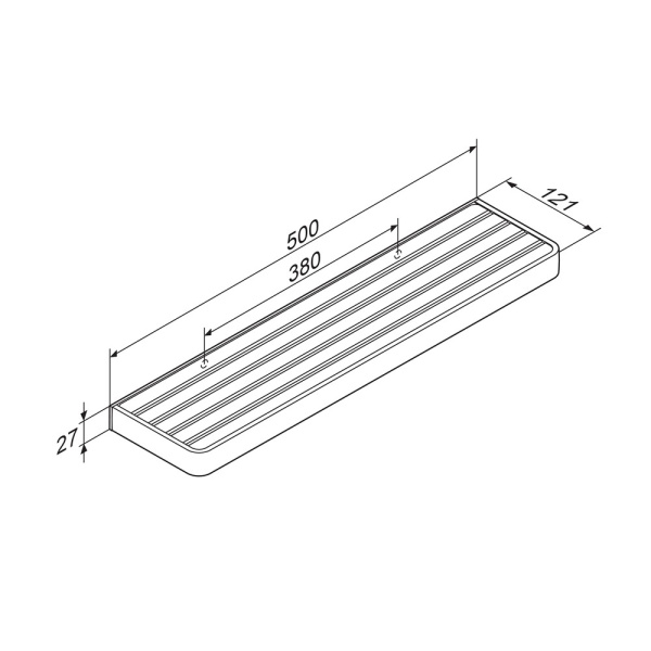Полка для душа Damixa Jupiter 14076 DA7737600 черная глянцевая