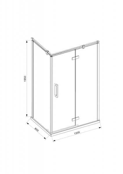 Душевой уголок 120х80х195 Bravat Blackline BS120.3113AB Душевой уголок 120х80х195 Bravat Blackline BS120.3113AB