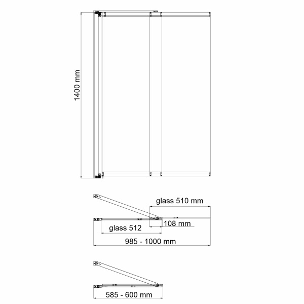 Шторка на ванну матовая WasserKRAFT Main 41S02-100 LM Fixed Шторка на ванну матовая WasserKRAFT Main 41S02-100 LM Fixed