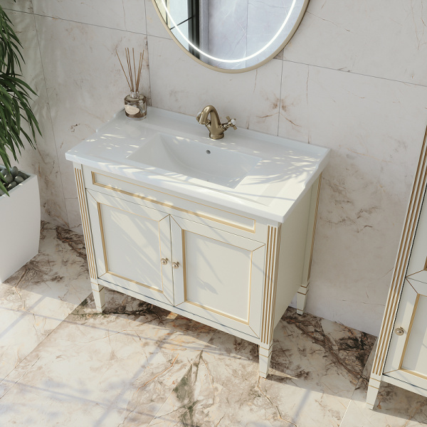 Тумба с раковиной Caprigo Albion Promo 95 см 33319-011.VOT.00.20 напольная бежевая