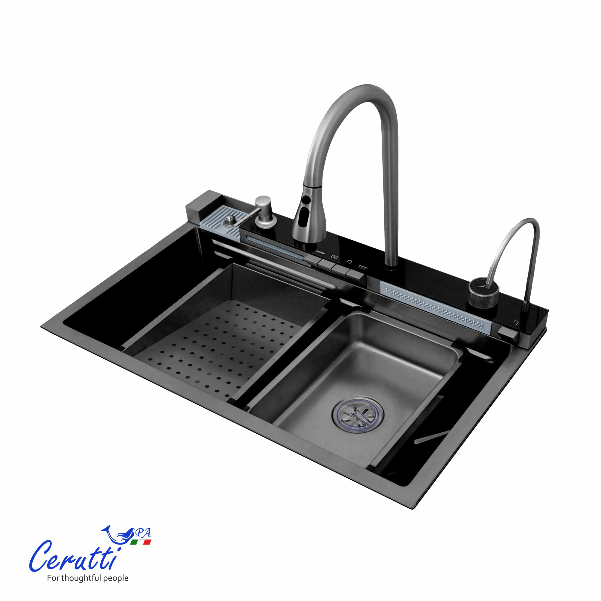 Мойка для кухни Ceruttispa Gloria CT10356 черная глянцевая